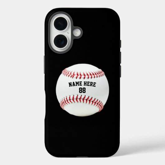 Trendy Personalisiert Baseball Name und Nummer Case-Mate iPhone Hülle (Rückseite)