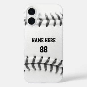 Trendy Personalisiert Baseball Name und Nummer iPhone 16 Hülle