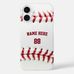 Trendy Personalisiert Baseball Name und Nummer iPhone 16 Hülle