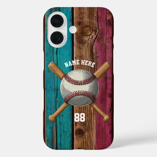Trendy Personalisiert Baseball Name und Nummer Hol Case-Mate iPhone Hülle (Rückseite)