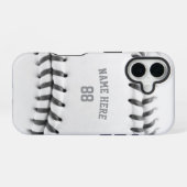 Trendy Personalisiert Baseball Name und Nummer iPhone 16 Hülle (Rückseite (Horizontal))