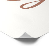 Trendy Personalisiert Brautparty Willkommenszeiche Poster (Ecke)