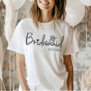 Trendy Personalisiert Bridesmaid T-Shirt