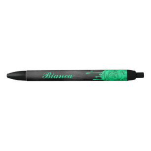 Trendy Personalisiert Dripping Rose Pen lt. Grün Kugelschreiber