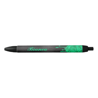 Trendy Personalisiert Dripping Rose Pen lt. Grün Kugelschreiber