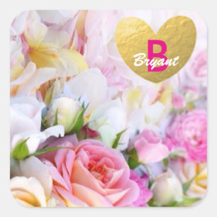 Trendy Personalisiert Floral Sticker