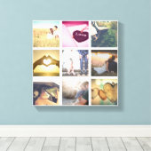 Trendy Personalisiert Foto Collage Leinwanddruck (Insitu (Holzboden))