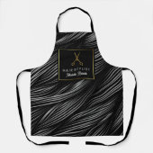 Trendy Personalisiert Gold Scissors Friseursalon s Schürze (Vorderseite)