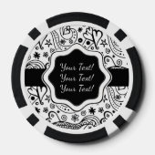 Trendy Personalisiert Hearts und Liebe Doodle Must Pokerchips (Rückseite)