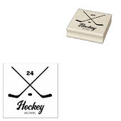 Trendy Personalisiert Hockey Player Name Number Gummistempel (Stempel)