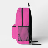 Trendy Personalisiert Hot Pink Bedruckter Rucksack (Right)