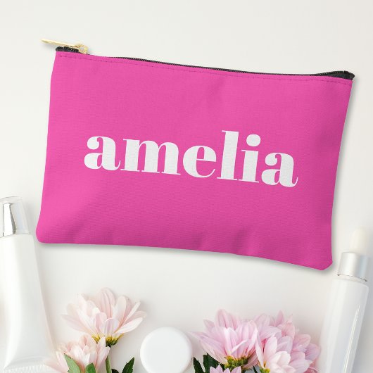 Trendy Personalisiert Hot Pink Zubehörtasche