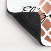 Trendy Personalisiert Imitats Rose Gold Foil Anana Mousepad (Ecke)