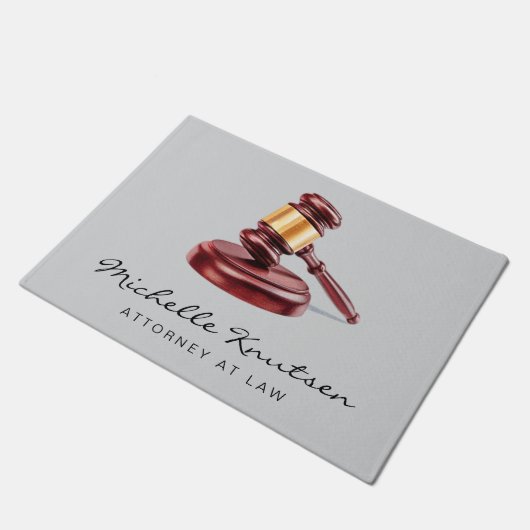 Trendy Personalisiert Lawyer Attorney at Law Fußmatte (Schrägansicht)