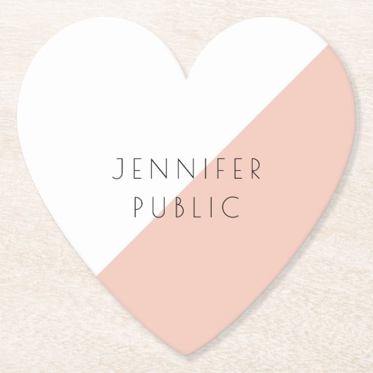 Trendy Personalisiert Moderne Elegante einfache Vo Untersetzer (Vorderseite)