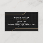 Trendy Personalisiert Moderne Luxus Black Gold Visitenkarte (Rückseite)