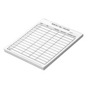 Trendy Personalisiert Monthly Bill Tracker Notizblock (Rotiert)
