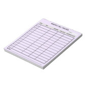 Trendy Personalisiert Monthly Bill Tracker Notizblock (Rotiert)