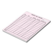 Trendy Personalisiert Monthly Bill Tracker Notizblock (Rotiert)