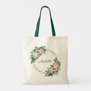 Trendy Personalisiert Name Botanische Goldschmiede Tragetasche