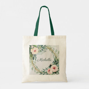 Trendy Personalisiert Name Botanische Goldschmiede Tragetasche