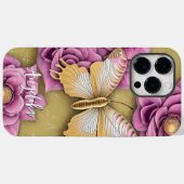 Trendy Personalisiert Name Butterfly Case-Mate iPhone Hülle (Rückseite (Horizontal))