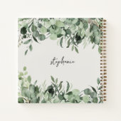 Trendy Personalisiert Name Eukalyptus Greenery Notizblock (Rückseite)