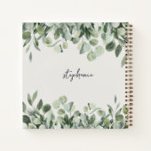 Trendy Personalisiert Name Eukalyptus Greenery Notizblock (Rückseite)
