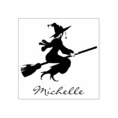 Trendy Personalisiert Name Niedlich Hexe Halloween Gummistempel (Prägung)