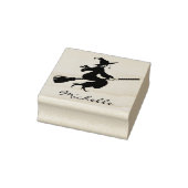 Trendy Personalisiert Name Niedlich Hexe Halloween Gummistempel (Stempel)