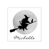 Trendy Personalisiert Name Niedlich Hexe Halloween Gummistempel (Prägung)