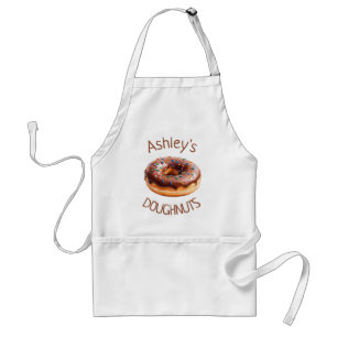 Trendy Personalisiert Name Watercolor Donut Schürze