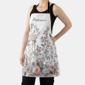Trendy Personalisiert Name Wildblumen & Vögel Schürze (InSitu)