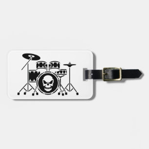 Trendy Personalisiert skull Drum Set Music Drummer Gepäckanhänger