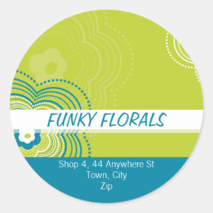 TRENDY PERSONALISIERT STICKER :: funky Blume 12