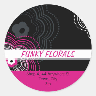 TRENDY PERSONALISIERT STICKER :: funky Blume 2