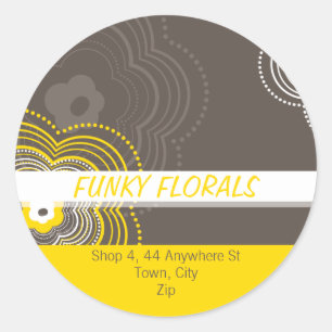 TRENDY PERSONALISIERT STICKER :: funky Blume 7