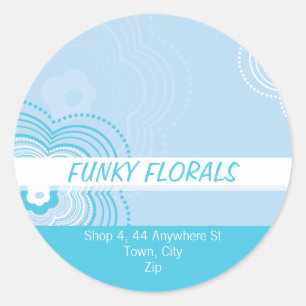 TRENDY PERSONALISIERT STICKER :: funky Blume 9