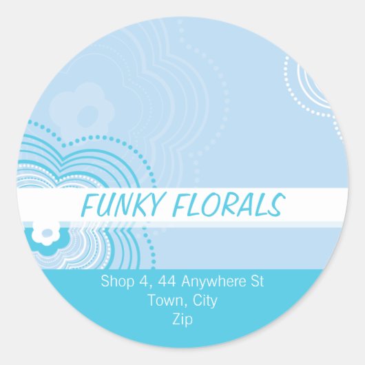 TRENDY PERSONALISIERT STICKER :: funky Blume 9 (Vorderseite)