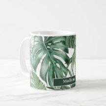 Trendy Personalisiert Tropical Monstera Blätter
