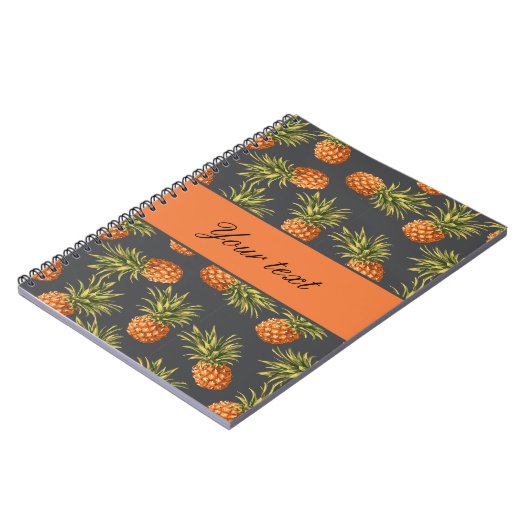 Trendy personalisierte Ananas Notizblock (Linke Seite)