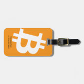 Trendy Personalisiertes Bitcoin Orange Logo Gepäckanhänger (Vorderseite horizontal)