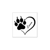Trendy Personalized Dog Pet Paw Heart Print Gummistempel (Prägung)