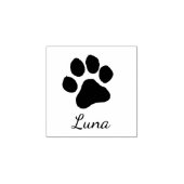 Trendy Personalized Dog Pet Paw Print Cute        Gummistempel (Prägung)