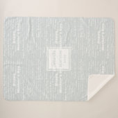 Trendy Personalized Gift for Her Hand Drawn Texts Sherpadecke (Vorderseite (Horizontal))