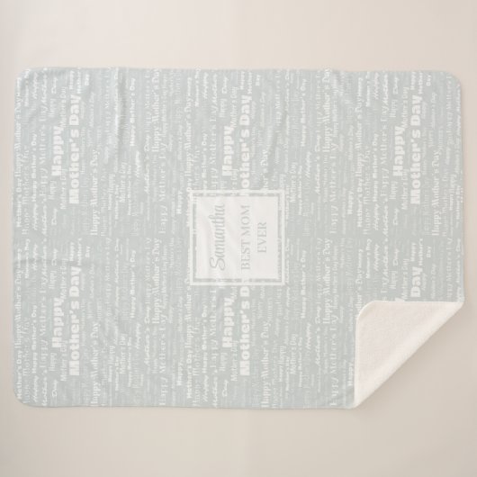 Trendy Personalized Gift for Her Hand Drawn Texts Sherpadecke (Vorderseite (Horizontal))