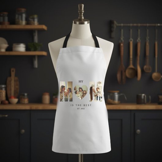 Trendy Personalized Photo MOM Heart Apron Schürze
