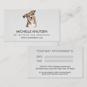 Trendy Pet Bade and Grooming Termin Card Visitenkarte