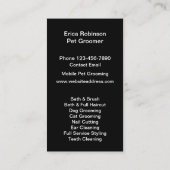 Trendy Pet Grooming Services Visitenkarte (Rückseite)