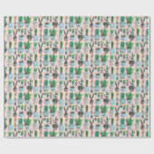 Trendy Pflanze Lover Kaktus sukkulent niedlich ros Geschenkpapier (Flach)